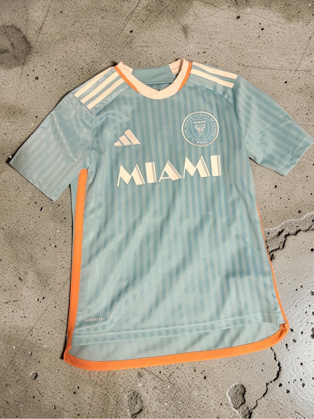 adidas Kids Miami Teal and Orange Soccer Jersey